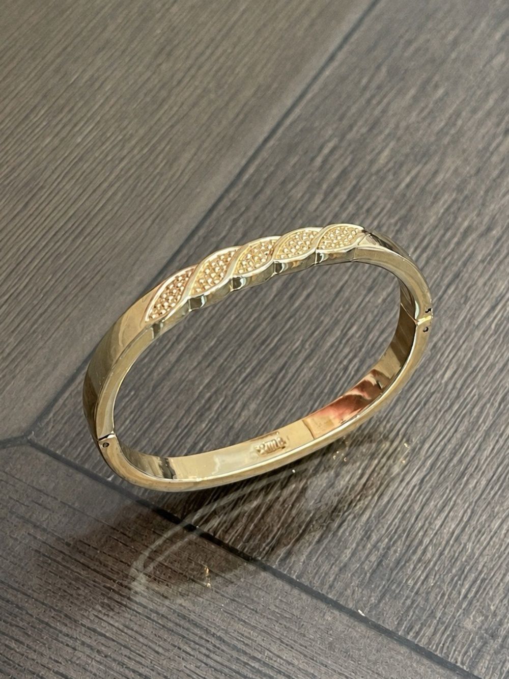 Gold-tone Hindged Bangle Bracelet